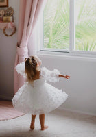 Load image into Gallery viewer, Madelyn Flower Girl Butterfly Luxe Little Girls Tulle Dress - White - Fox Baby &amp; Co
