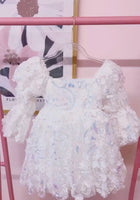 Load image into Gallery viewer, Flowergirl Sparkle Wonderland Long Sleeve Luxe Tulle Dress (pre order)
