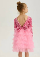 Load image into Gallery viewer, Pink Winter Wonderland Frill Tutu Long Sleeve Dress - Fox Baby &amp; Co
