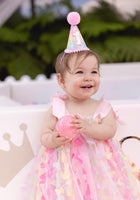 Load image into Gallery viewer, Pastel Rainbow 1st Birthday Party Crown Hat (pre order) - Fox Baby &amp; Co
