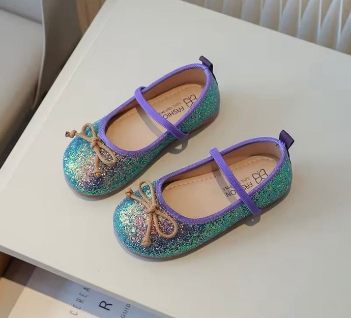 Mermaid Princess Ballerina Ballet Flat Shoes (pre order) - Purple/ Green - Fox Baby & Co