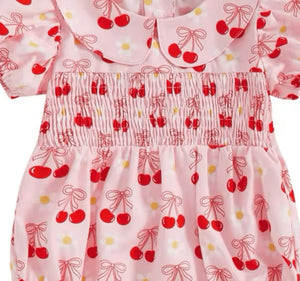 Cherry Daisy Days Romper (pre order) - Fox Baby & Co