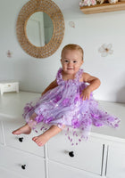 Load image into Gallery viewer, French Floral Fairy Tulle Dress - Purple - Fox Baby &amp; Co
