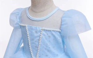 Blue Wonderland Princess Birthday Long Sleeve Party Dress Costume - Fox Baby & Co