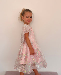 Enchanted Mermaid Sequins Luxe Tulle Dress - Pink (preorder) - Fox Baby & Co