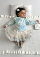 Load image into Gallery viewer, Sparkle Heart Knitted Cardigan &amp; Tulle Tutu - Blue (pre order) - Fox Baby &amp; Co
