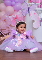 Load image into Gallery viewer, Iris Butterfly Luxe Little Girls Tulle Dress - Lilac - Fox Baby &amp; Co
