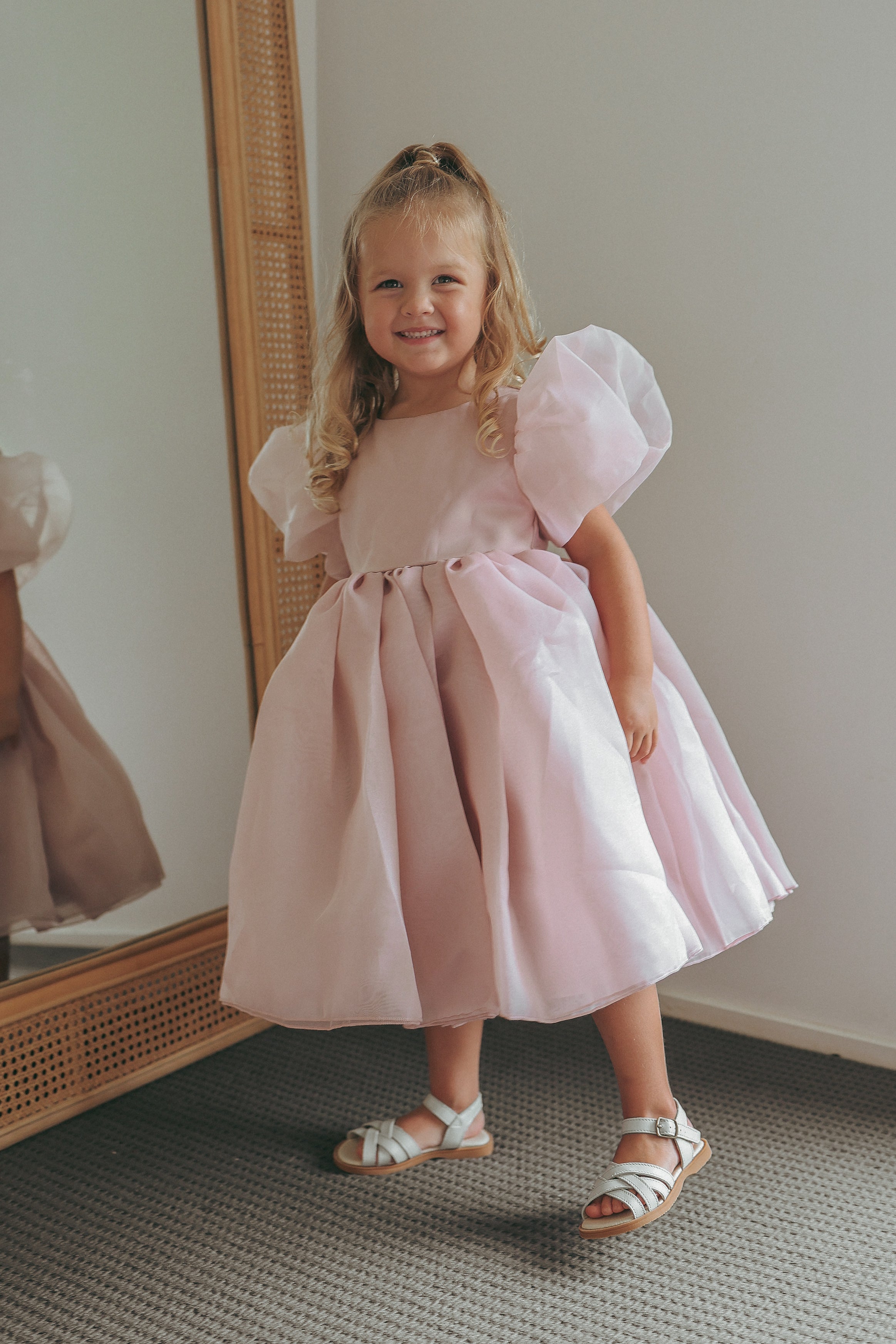 Flowergirl Kids Bonnie Puff Sleeve Party Dress - Dusty Rose (pre order) - Fox Baby & Co