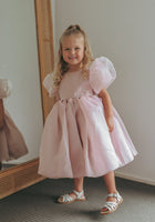 Load image into Gallery viewer, Flowergirl Kids Bonnie Puff Sleeve Party Dress - Dusty Rose (pre order)
