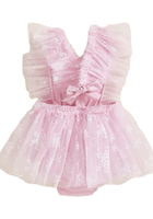 Load image into Gallery viewer, Whimsical Pink Snowflakes Romper (pre order) - Fox Baby &amp; Co
