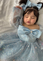 Load image into Gallery viewer, Kids girls Let it snow Luxe princess Dress - Blue (pre order) - Fox Baby &amp; Co
