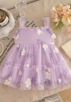 Load image into Gallery viewer, Bella Garden Floral Tulle Birthday Dress - lilac - Fox Baby &amp; Co
