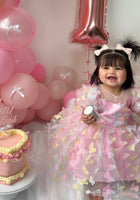 Load image into Gallery viewer, Kids girls Whimsical Butterfly Rainbow Luxe Tulle Dress (pre order) - Fox Baby &amp; Co
