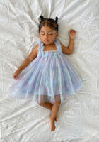 Load image into Gallery viewer, 1st Birthday Kids little girls Arabella Tulle Fairy Birthday Dress - Blue - Fox Baby &amp; Co
