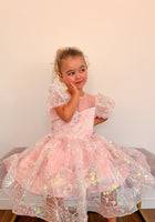 Load image into Gallery viewer, Enchanted Mermaid Sequins Luxe Tulle Dress - Pink (preorder) - Fox Baby &amp; Co
