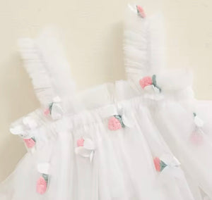 Aurora Fairy Tulle Birthday Dress - White - Fox Baby & Co