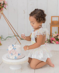 Girls Cake Smash Frill Romper - Fox Baby & Co