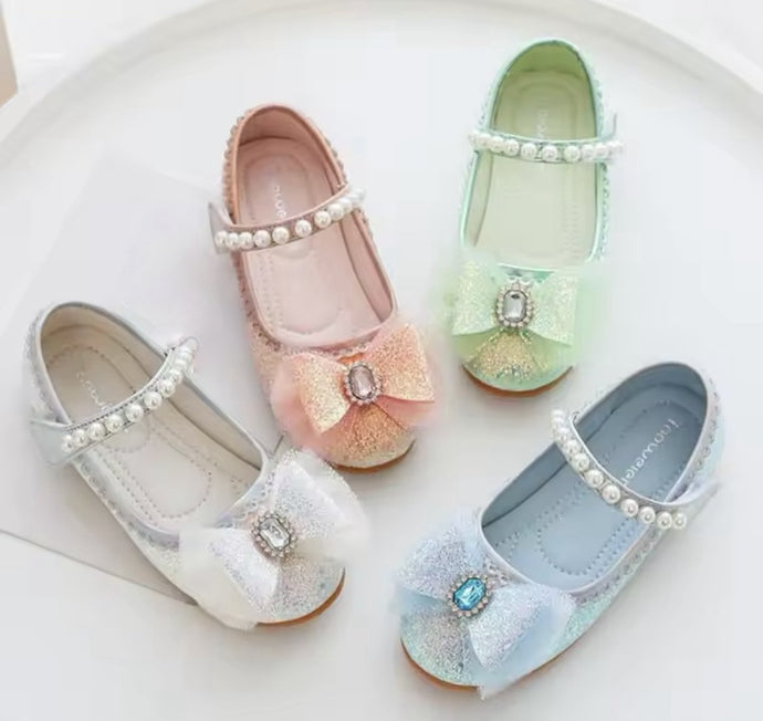 New Enchanted Princess Birthday Girl Sparkle Bow Mary Jane Shoe (pre order) - Fox Baby & Co