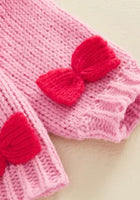 Load image into Gallery viewer, My Sweet Bow Valentines Knitted Cardigan - Pink (pre order) - Fox Baby &amp; Co
