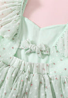 Load image into Gallery viewer, Kids little girls Rosie Floral Luxe Party Dress - Mint (pre order) - Fox Baby &amp; Co
