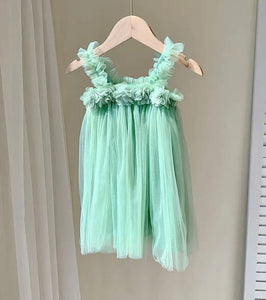 Florence Floral Birthday Tulle Dress (pre order) - Fox Baby & Co