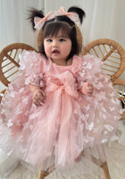 Load image into Gallery viewer, Kids girls Annabella Butterfly Luxe Tulle Dress - Baby Pink - Fox Baby &amp; Co
