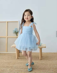 Kids little girls Ballerina Pearl Dress - Blue (limited edition) - Fox Baby & Co