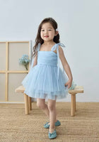 Load image into Gallery viewer, Kids little girls Ballerina Pearl Dress - Blue (limited edition) - Fox Baby &amp; Co
