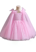 Load image into Gallery viewer, Pearl Princess Luxe Little Girls Tulle Dress - Pink - Fox Baby &amp; Co
