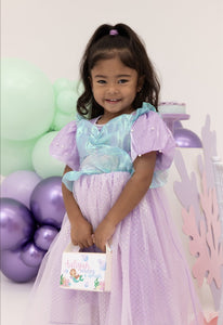 Mermaid Princess Purple Pearl Birthday Party Dress Costume - Fox Baby & Co