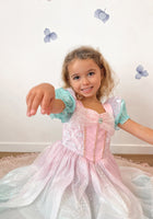 Load image into Gallery viewer, Rainbow Pastel Mermaid Princess Party Dress Costume - Fox Baby &amp; Co
