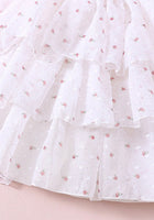 Load image into Gallery viewer, Kids little girls Rosie Floral Luxe Party Dress - White (pre order)
