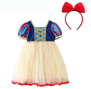 Classic Snow White Princess Birthday Party Dress Costume & Headband - Fox Baby & Co