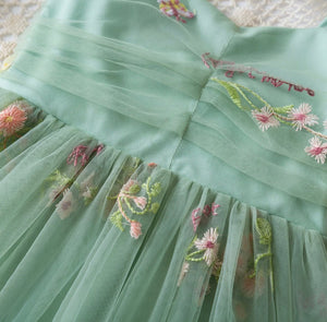 Birthday Tulle Frill Dress - Mint Floral - Fox Baby & Co