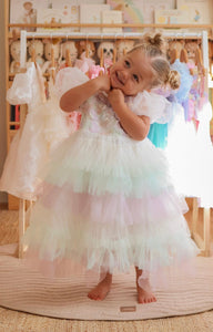 Kid little girl Mermaid Dreaming Ombré Tulle Party Dress (Pre order) - Fox Baby & Co