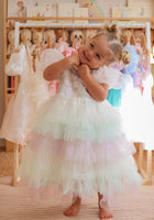 Load image into Gallery viewer, Kid little girl Mermaid Dreaming Ombré Tulle Party Dress (Pre order) - Fox Baby &amp; Co
