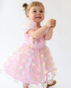 Kids girls Whimsical Butterfly Rainbow Luxe Tulle Dress (pre order) - Fox Baby & Co