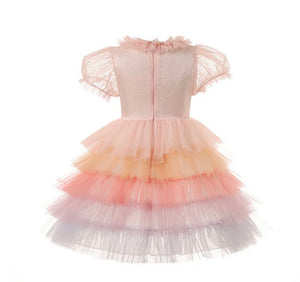 Kid little girl Pastel Rainbow Ombré Princess Tulle Dress (Pre order) - Fox Baby & Co