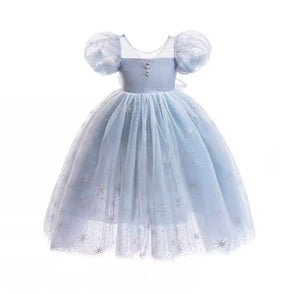 Snow Elsa Princess Birthday Party Dress Costume