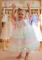 Load image into Gallery viewer, Kid little girl Mermaid Dreaming Ombré Tulle Party Dress (Pre order) - Fox Baby &amp; Co
