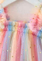 Load image into Gallery viewer, 1st Birthday Kids little girls Arabella Tulle Fairy Birthday Dress - Bright Rainbow - Fox Baby &amp; Co
