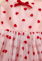 Load image into Gallery viewer, Baby Girl Valentine Tiny Heart Tulle Dress - Pink (pre order) - Fox Baby &amp; Co
