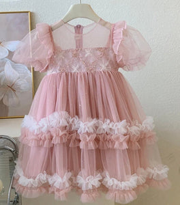 Kid little girl Fairytale Posy Birthday Tulle Dress - Fox Baby & Co