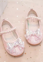 Load image into Gallery viewer, New Big Bow Pink Pearl Princess Birthday Girl Mary Jane Shoe (pre order)
