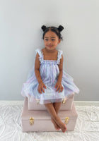 Load image into Gallery viewer, 1st Birthday Kids little girls Arabella Tulle Fairy Birthday Dress - Blue - Fox Baby &amp; Co
