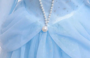 Blue Wonderland Princess Birthday Long Sleeve Party Dress Costume - Fox Baby & Co