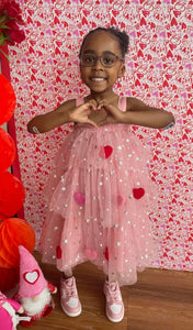 Baby Girl My Valentine Heart Tulle Dress - Pink - Fox Baby & Co