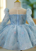 Load image into Gallery viewer, Kids girls Let it snow Luxe princess Dress - Blue (pre order) - Fox Baby &amp; Co
