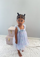 Load image into Gallery viewer, 1st Birthday Kids little girls Arabella Tulle Fairy Birthday Dress - Blue - Fox Baby &amp; Co
