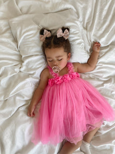 Florence Floral Birthday Tulle Dress - Pink (pre order) - Fox Baby & Co